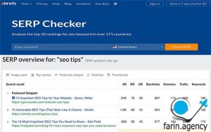 ابزارهای بررسی سئوAhrefs’ SERP Checker