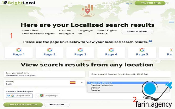 ابزارهای بررسی سئو Local Search Results Checker