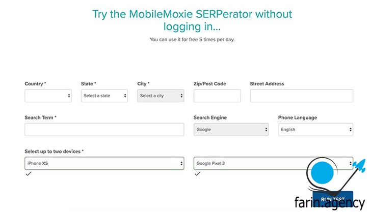 ابزارهای بررسی سئو Mobile SERP Test